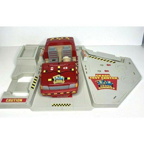 Tyco Toys Vintage Tyco Crash Test Dummies Crash Center And Red Car